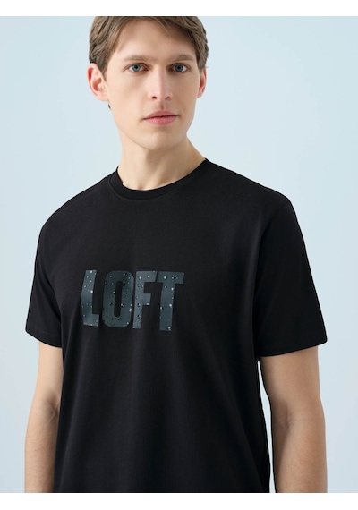 Loft Regular Fit Siyah Erkek T-shirt Lf2038460 Siyah