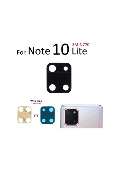 Samsung Galaxy Uyumlu Note 10 Lite Arka Kamera Camı Lens Yapışkanlı İnd01741