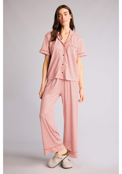 Defacto Desenli Softshell Pijama Takımı G7588AX26SP
