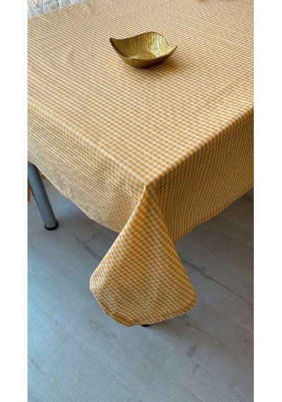 Defnelam Piknik Örtüsü Sofra Bezi 170x170 Cm Hardal