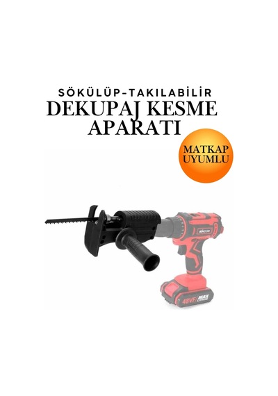 Matkap Ucuna Takılabilen 3 Bıçaklı Ahşap Plastik Alüminyum Metal Dekupaj Kesme Aparatı Lisinya