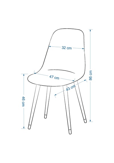Vilinze Eames Siyah Ahşap Ayak Plastik Beyaz Sandalye