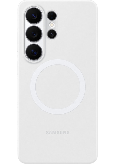 Samsung Uyumlu Galaxy S26 Ultra Silikon Magnet Kılıf - Beyaz Beyaz