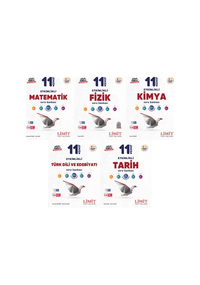 Limit 2027 11. Sınıf Matematik + Fizik + Kimya + Türk Dili Ve Edebiyatı + Tarih Soru Bankası Seti 5 Kitap Maarif Model