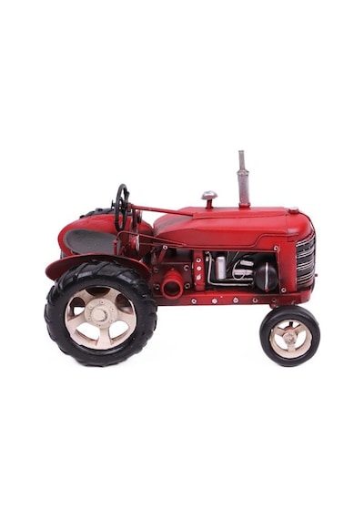 Dekoratif Metal Traktör Kırmızı Renk 0604e-172