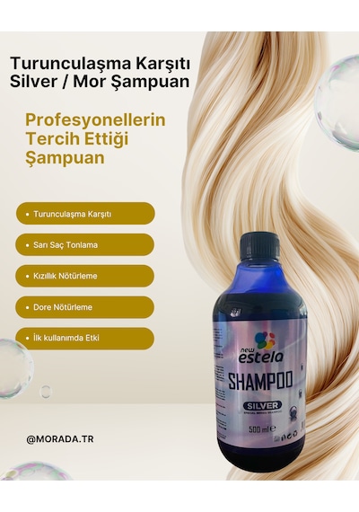 Turunculaşma Karşıtı Silver Şampuan / Mor Şampuan 500ml Boyalı / Röfleli