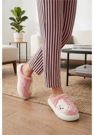 Relaxa Kadın Panda Desenli Peluş Ev Terliği, Yumuşak Kürklü, Eva Tabanlı, Sıcak Kışlık Terlik Pembe Relaxa Kadın Panda Desenli Peluş Ev Terliği, Yumuşak Kürklü, Eva Tabanlı, Sıcak Kışlık Terlik Pembe