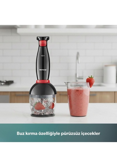 Handmaid 1967h Blender Set Siyah Kırmızı Belirtilmemiş