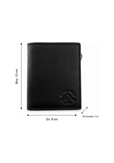 Alphaclub Bag Hakiki Deri Siyah Çok Bölmeli Erkek Cüzdanı