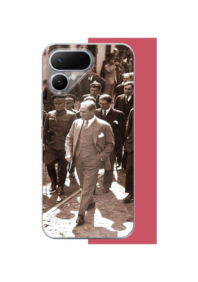 Tecno Pova Curve 2 Uyumlu Atatürk Halkın Arasında Baskılı Silikon Kılıf Renkli