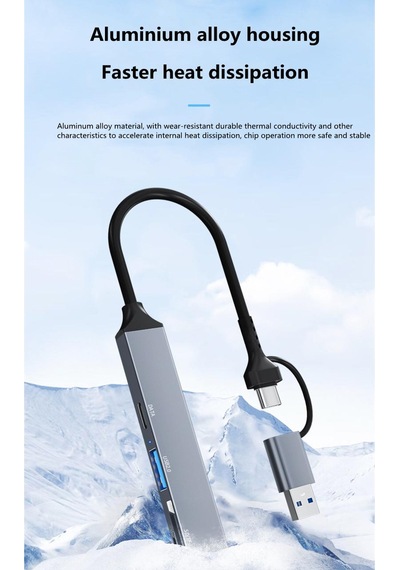 Apera NR22 5 in1 Type-c - Usb Multi Girişli Hub Dock İstasyonu