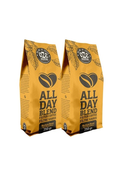 Oze All Day Blend Filtre Kahve 2 x 250 G Makine Kağıt Filtre Metal Filtre