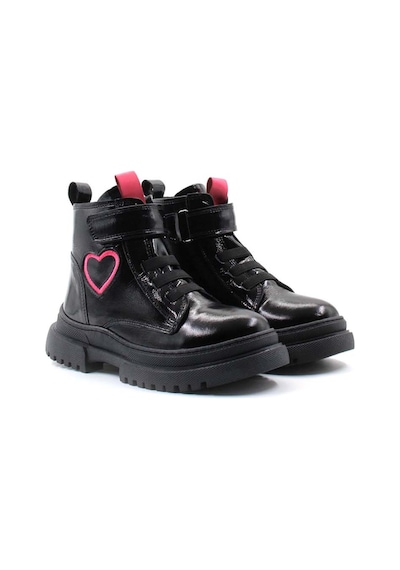Fast Step Hakiki Deri Unisex Çocuk Klasik Bot 157sxa2994 Siyah Rugan