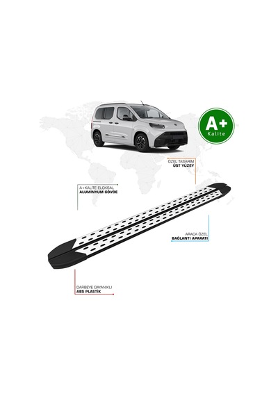 Toyota Proace City Yan Basamak Kısa Şasi 2024 Model Ve Sonrası Trimline