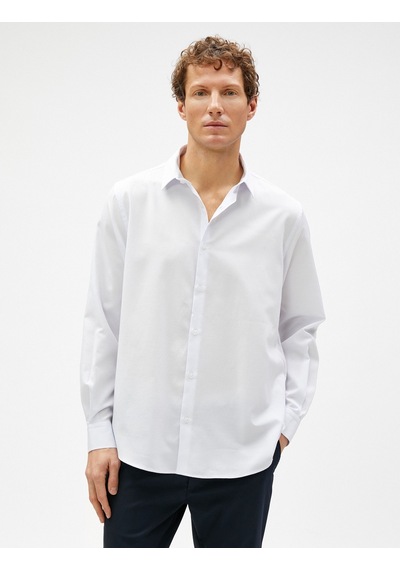 Koton Basic Gömlek Klasik Manşet Yaka Uzun Kollu Non Iron Mavi Desenli 3sam60216hw 3SAM60216HW6D5 Mavi Koton Basic Gömlek Klasik Manşet Yaka Uzun Kollu Non Iron Mavi Desenli 3sam60216hw 3SAM60216HW6D5 Mavi