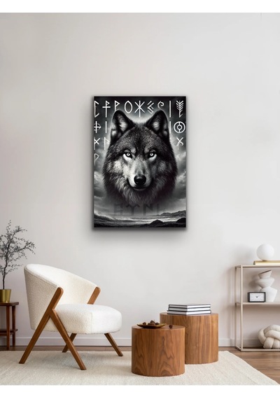 Asil Kurt Kanvas Tablo 70x100cm Çok Renkli