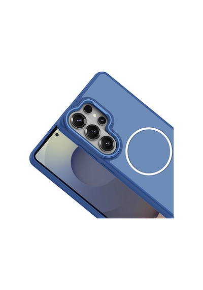 Ardemix Samsung Uyumlu Galaxy S26 Ultra Kılıf M-safe Şarj Özellikli Metal Kamera Çerçeveli Zore Sanremo Silikon Kapak - Gri