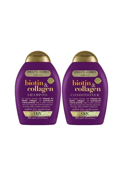 OGX Dolgunlaştırıcı Biotin & Kolajen Sülfatsız Şampuan 385 ML + Bakım Kremi