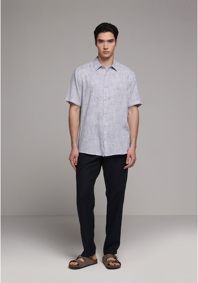 Colin's Colins Regular Fit Shirt Neck Düz Erkek Mavi Kısa Kol Gömlek Cl1080095 Q1.v1 Ble