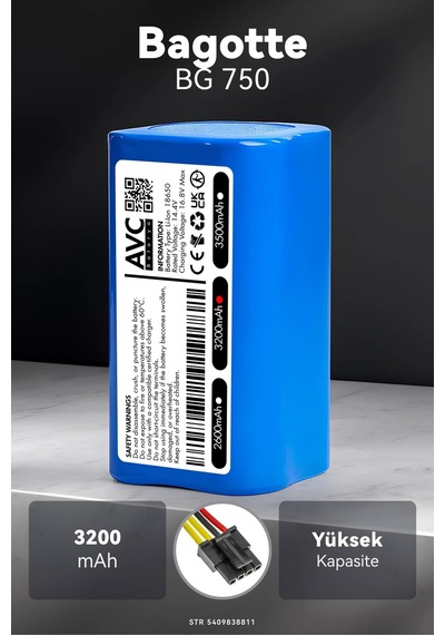 Bagotte Bg750 3200mah Robot Süpürge Bataryası D.k