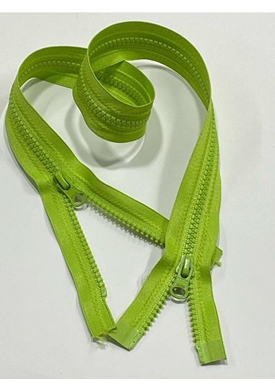 Mont Fermuarı Çift Yön 60 Cm Fıstık Yeşili Kemik Diş 1123
