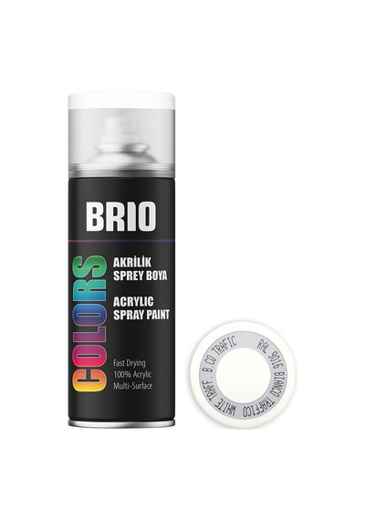 Brio Sprey Boya Akrilik Trafik Beyaz B9016 400 ML