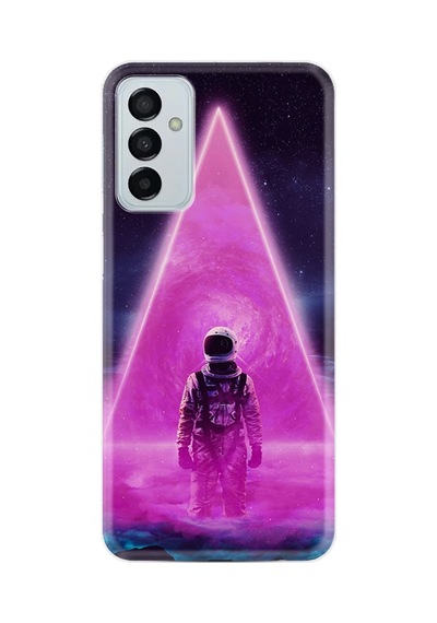 Samsung Samsung Galaxy Uyumlu A04s Kılıf Resimli Desenli Silikon Platinium Series Astro Purple 1890