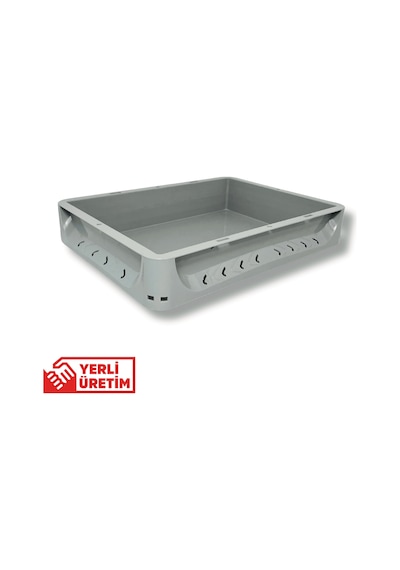 Alpbx Gıdaya Uygun Gri Hamur Pasası 40x30x7.5 CM - 7 L
