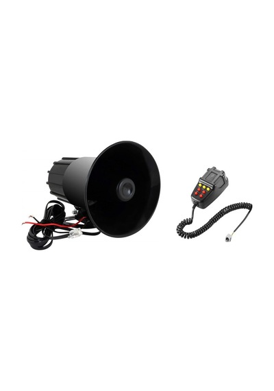 12V Electronıc Siren Megafonlu 7 Sesli 100 Db N11.16