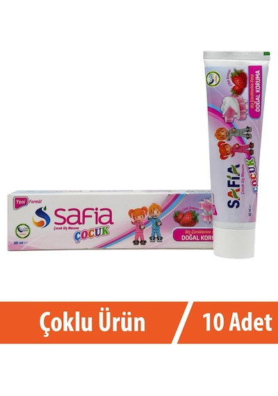 Safia Çocuk Diş Macunu 10 x 60 ML