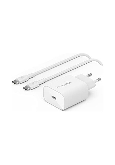 Belkin Boostcharge Pps İle 25w Duvar Şarj Cihazı Usb-c Güç Dağıtımı, Apple iPhone Uyumlu, Samsung, Samsung Galaxy Uyumlu Tab, Apple İpad Uyumlu Vb. İçin Hızlı Şarj, Usb-c - Usb-c Kablosu Dahil Belkin Boostcharge Pps İle 25w Duvar Şarj Cihazı Usb-c Güç Dağıtımı, Apple iPhone Uyumlu, Samsung, Samsung Galaxy Uyumlu Tab, Apple İpad Uyumlu Vb. İçin Hızlı Şarj, Usb-c - Usb-c Kablosu Dahil