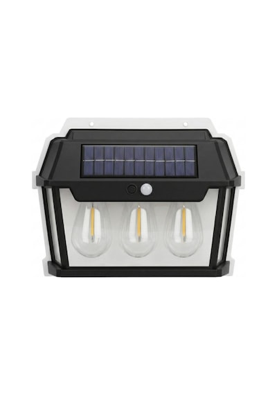 Tr Pt-2933 3lü Solar Led Duvar Lambası - Sarı Işık Ve Hareket Sensörlü Bahçe Aydınlatması
