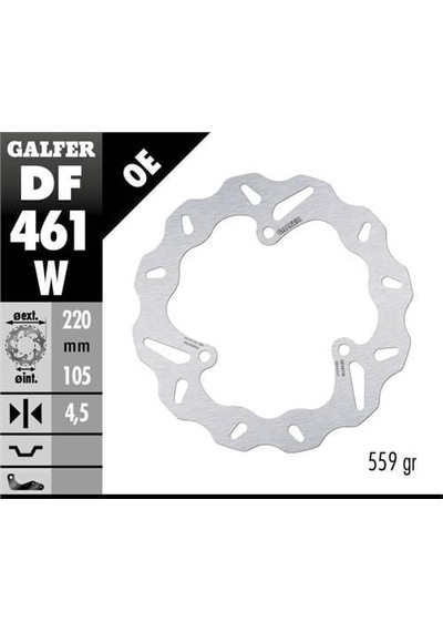 Yamaha R25 Tr54 Edition Arka Fren Diski 220 Mm 2015 2018 Arası Galfer Dalgalı Sabit Çelik Disk