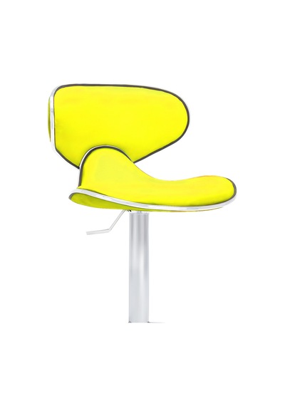 Bürocci Zen Bar Taburesi - Sarı Modern Deri Metal Ataklı Yüksek Tezgah Sandalyesi - 9549s0512 Sarı
