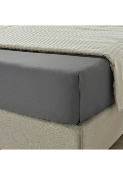 Ikea Nattjasmın Tek Kişilik Çarşaf 150 X 260 Cm Koyu Gri