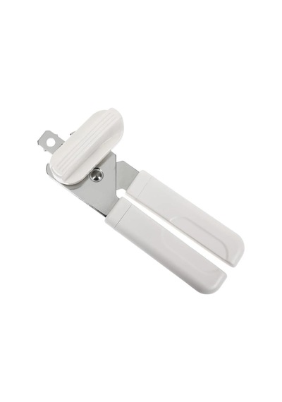 Çok Fonksiyonlu Konserve Açacağı, Dahili Şişe Kapağı Sökücü, 18cm 7,1" , Beyaz/gümüş Çok Renkli