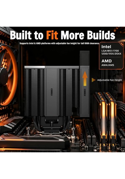Cps Rz820 Cpu Hava Soğutucu, Dört 8mm Ve Dört 6mm Isı Borulu 290w Tdp Çift Kule Soğutucu, Çift Pwm Fan, Intel Lga Diğer Cps Rz820 Cpu Hava Soğutucu, Dört 8mm Ve Dört 6mm Isı Borulu 290w Tdp Çift Kule Soğutucu, Çift Pwm Fan, Intel Lga Diğer