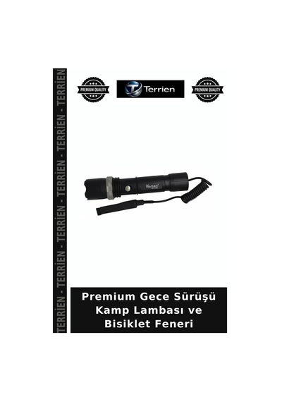 Premium Gece Sürüşü Kamp Lambası Ve Bisiklet Feneri Beyaz