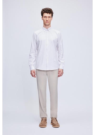 Hatemoğlu Kahverengi Comfort Fit Çizgili Pamuklu Düğmeli Yaka Uzun Kollu Casual Gömlek 24d19etc0001 105 Kahverengi Hatemoğlu Kahverengi Comfort Fit Çizgili Pamuklu Düğmeli Yaka Uzun Kollu Casual Gömlek 24d19etc0001 105 Kahverengi
