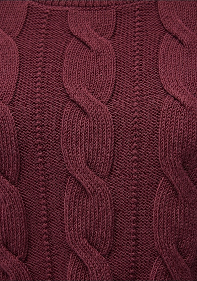 Mavi - Bisiklet Yaka Bordo Kazak 1710477-70415 Bordo