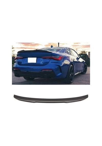 Autogp Bmw G22 Psm Yarasa Bagaj Üstü Spoiler Siyah Boyalı Plastik 2020+