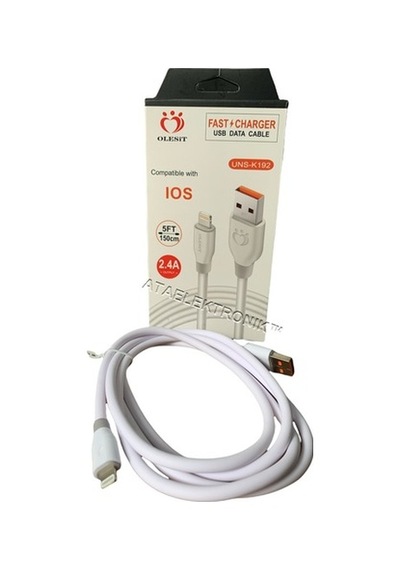 Olesit Apple iPhone Uyumlu 2.4 Amper Hızlı Şarj Şarz Fast Usb Kablo