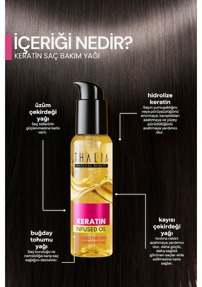 Thalıa Saç Bakım Yağı Keratın 100 Ml