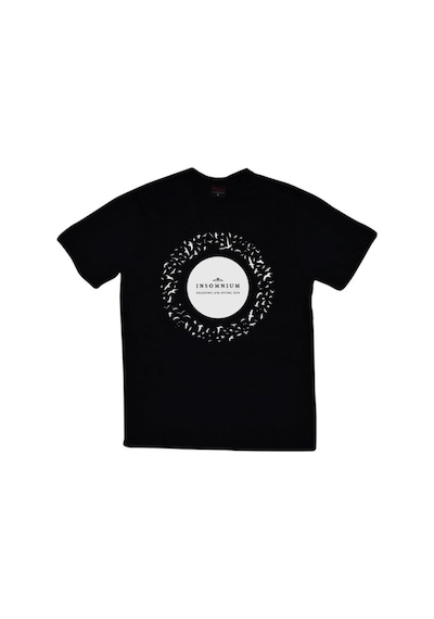 Erkek Siyah Insomnium Baskılı T-shirt SIYAH
