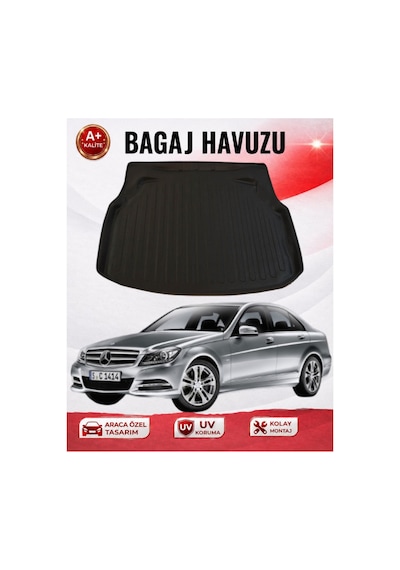 Mercedes C Serisi W204 Sedan Plastik 2007-2013 3d Bagaj Havuzu