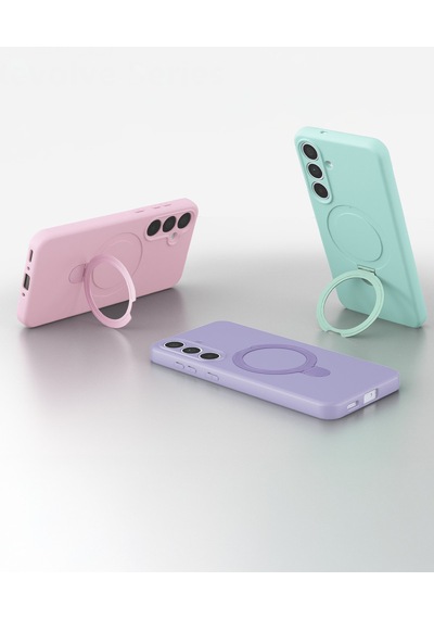 Newface Samsung Uyumlu Galaxy S24 Fe Regal Magsafe Standlı Kapak - Yeşil Yeşil