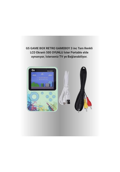Hepsi G5 Game Box Retro Mini Oyun Konsolu 500 Dahili Oyun Yeni Nesil Najmaddin
