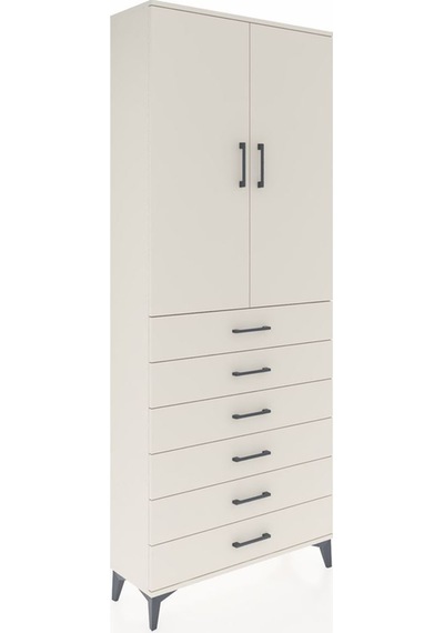 Arges Dolap 2 Raflı 6 Çekmeceli 2 Kapaklı 88x30x221 Aytaşı-ay... Aytaşı