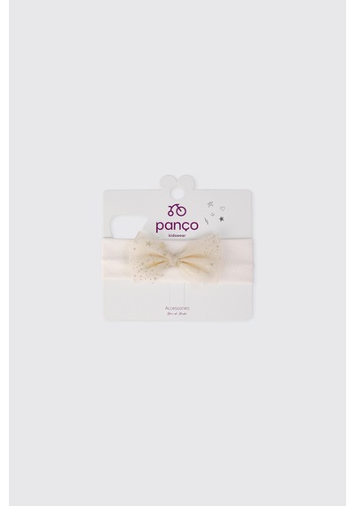 Panço Kız Bebek Beyaz Saç Bandı 2612gb09017