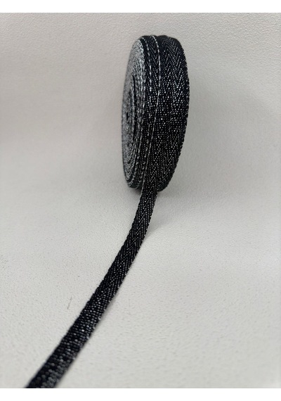 1 Cm Simli Balıksırtı Şerit - Lacivert-5 Metre